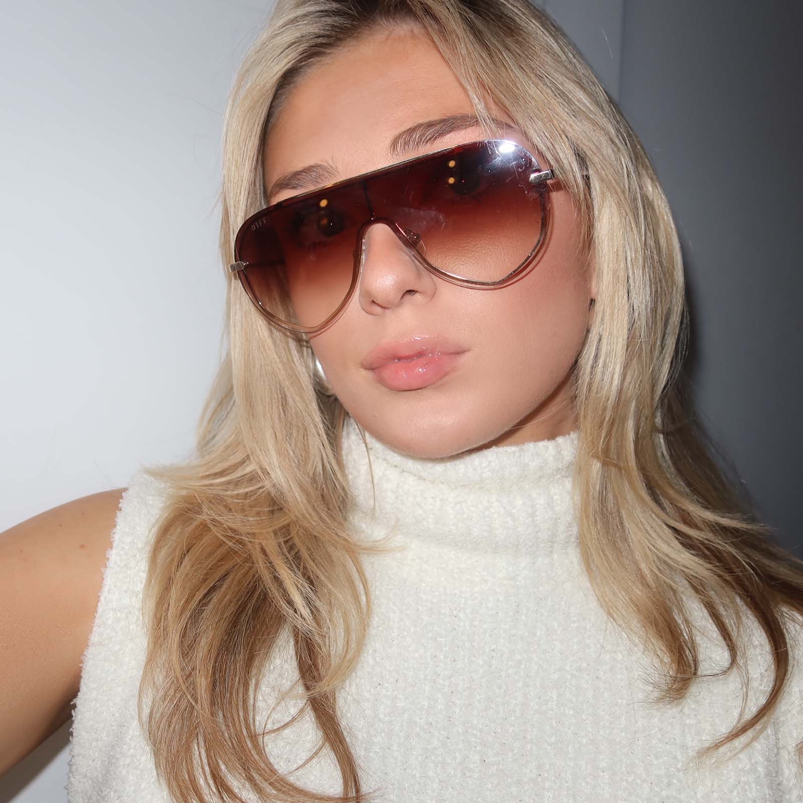 Imani - Gold Brown Gradient Sunglasses