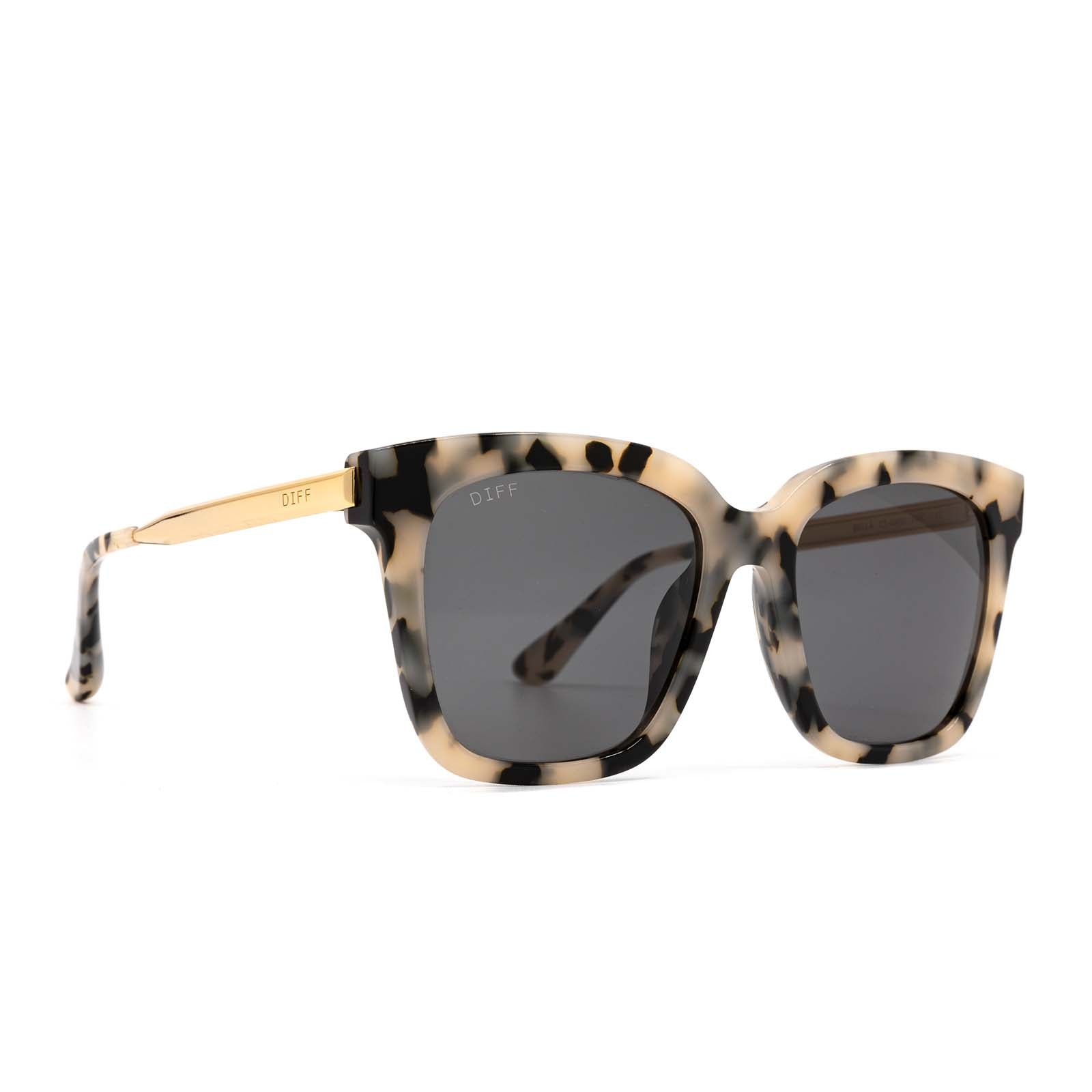Bella - Cream Tortoise Grey Sunglasses