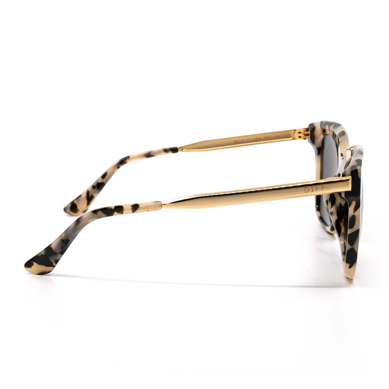 Bella - Cream Tortoise Grey Sunglasses