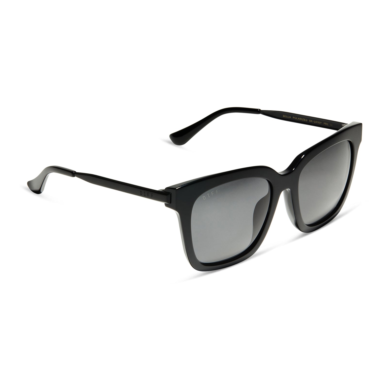 Bella - Black Grey Polarized Sunglasses
