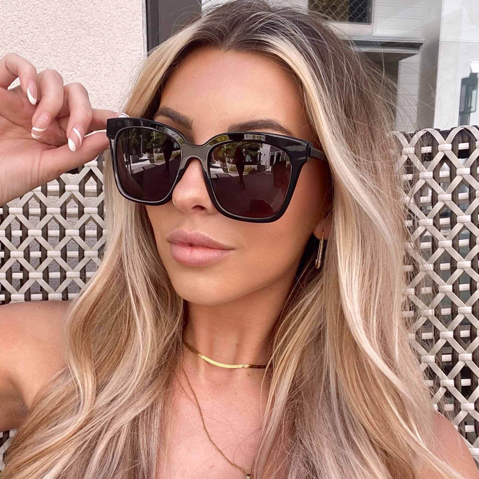 Bella - Black Grey Polarized Sunglasses