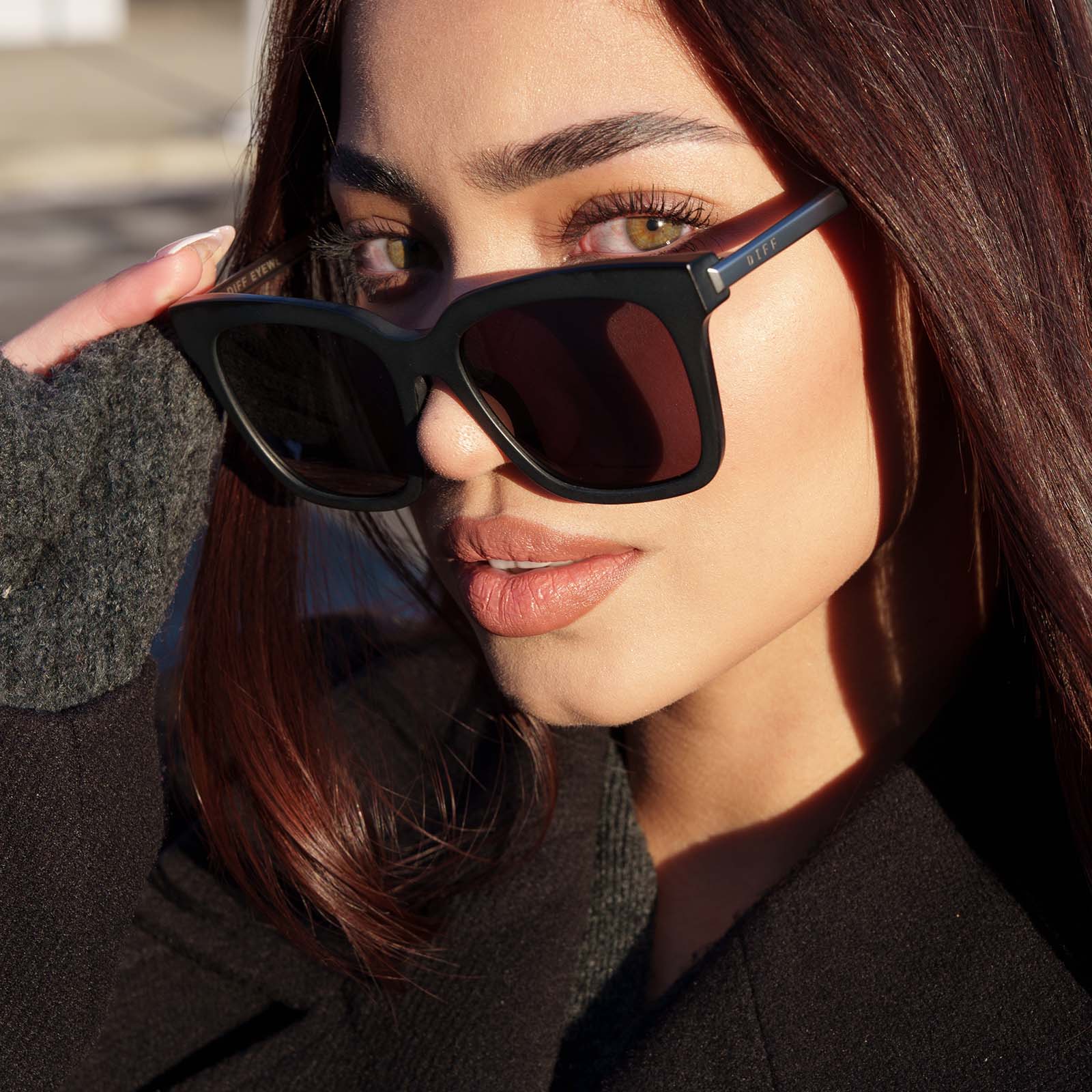 Bella - Black Grey Polarized Sunglasses