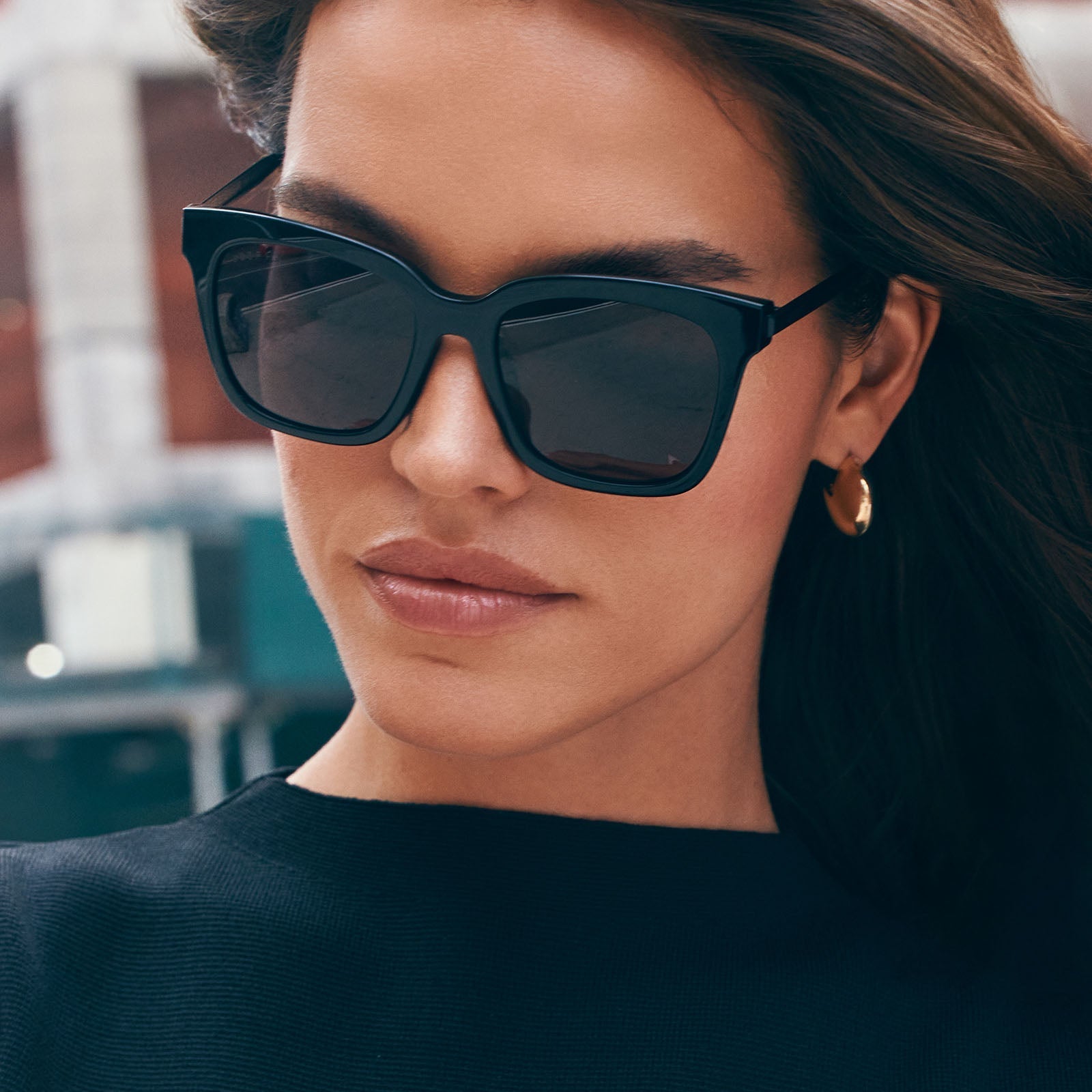 Bella - Black Grey Polarized Sunglasses
