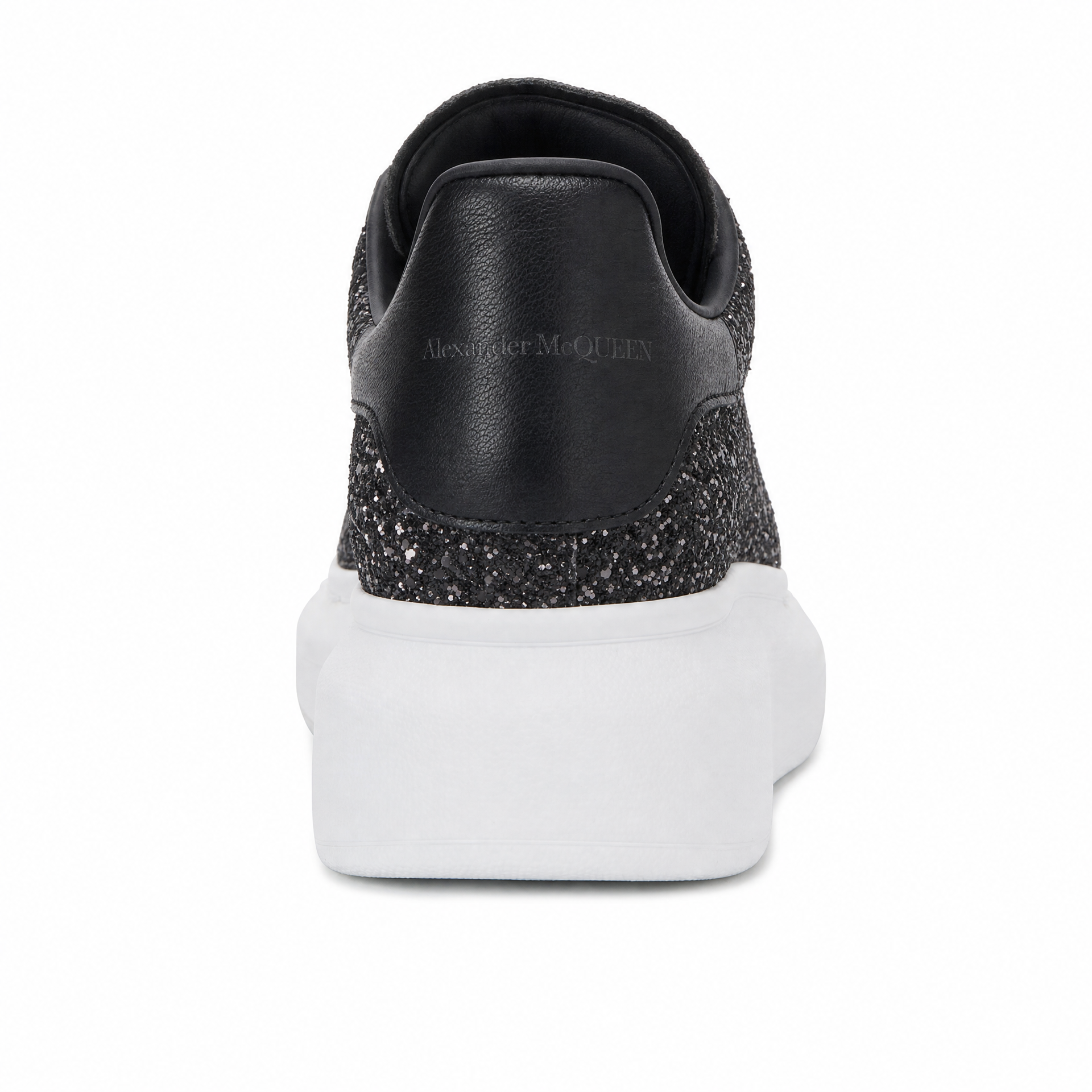 Oversized Sneaker Black Glitter White Sole