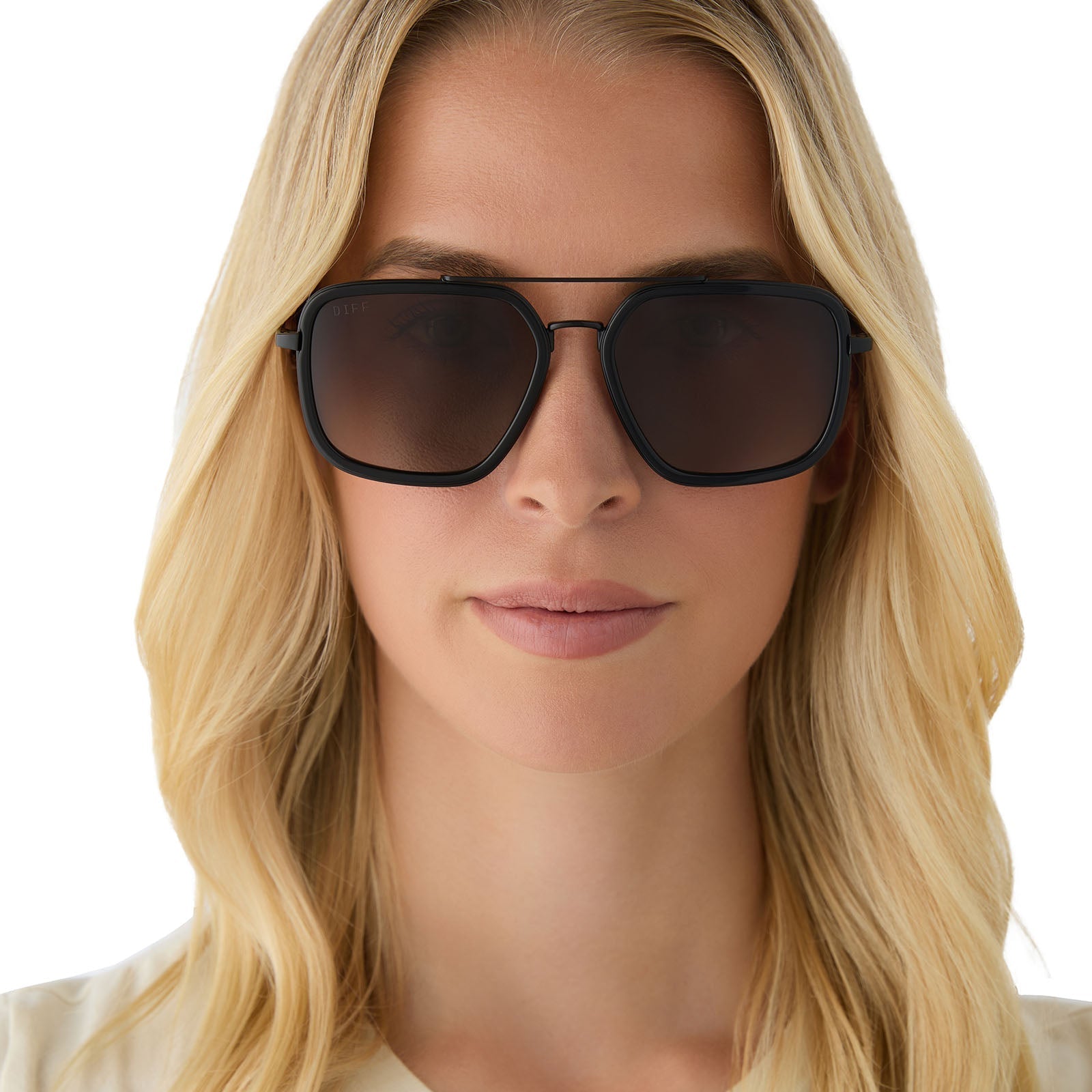 Jordan - Matte Black Temple Tips Brown Gradient Polarized Sunglasses