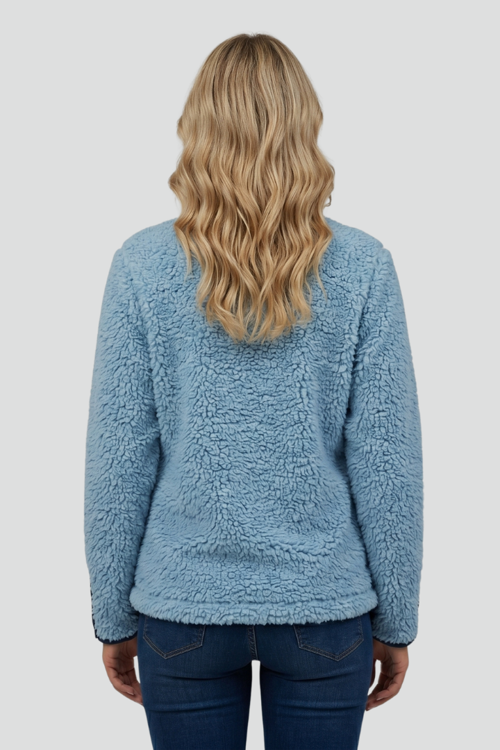 Women's Fleece Jacket with Stand-Up Collar
