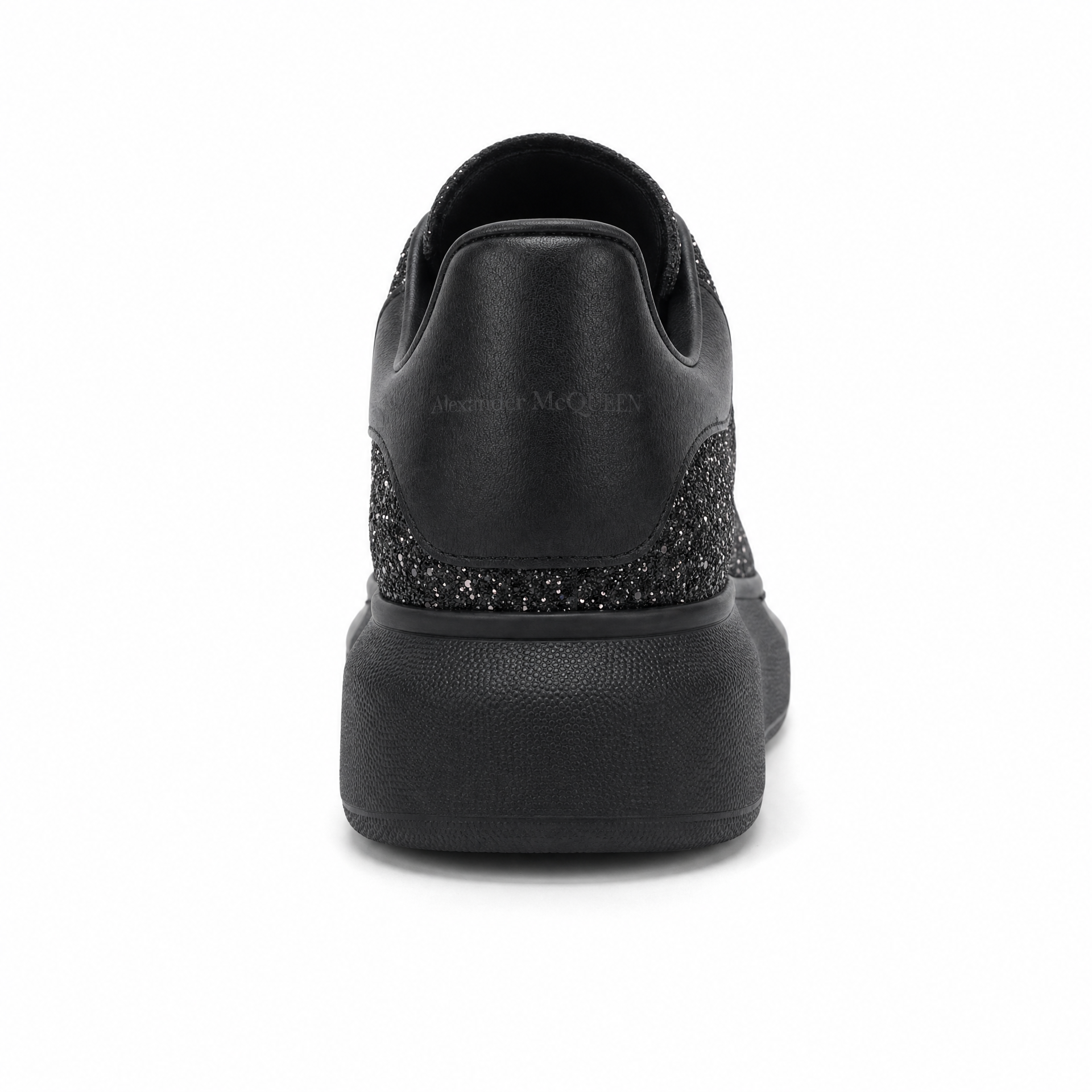 Oversized Sneaker Triple Black Glitter