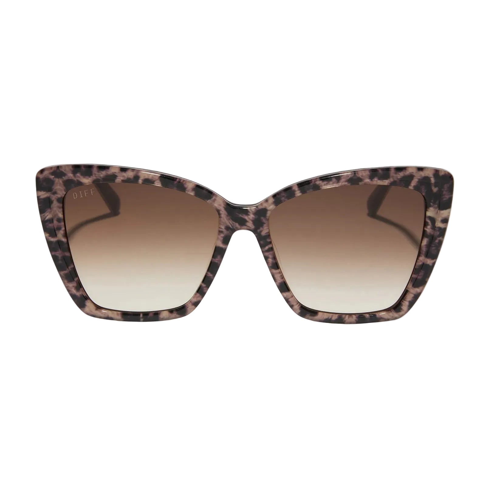 Becky II - Leopard Tortoise Brown Gradient Sunglasses