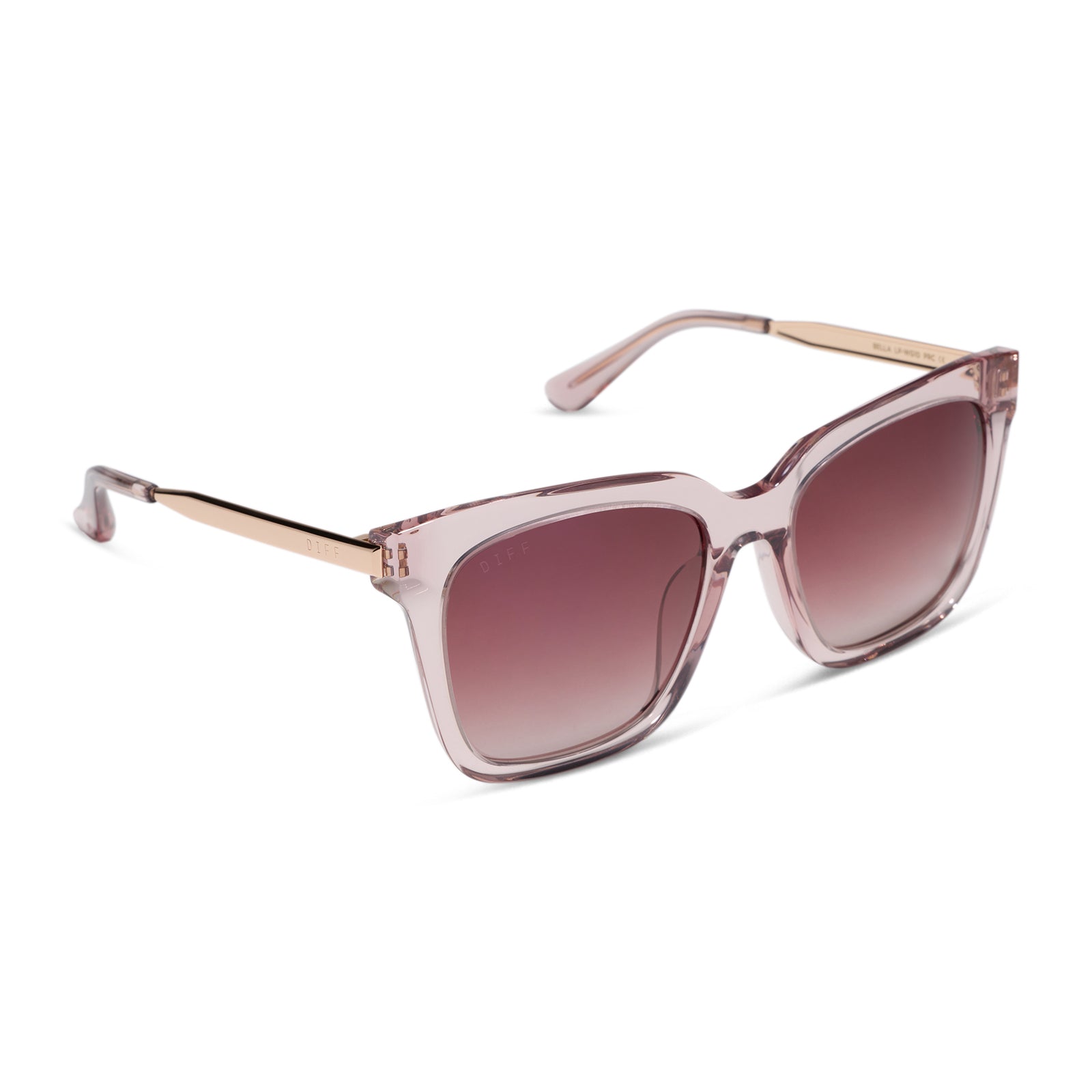 Bella - Light Pink Crystal Wine Gradient Sunglasses
