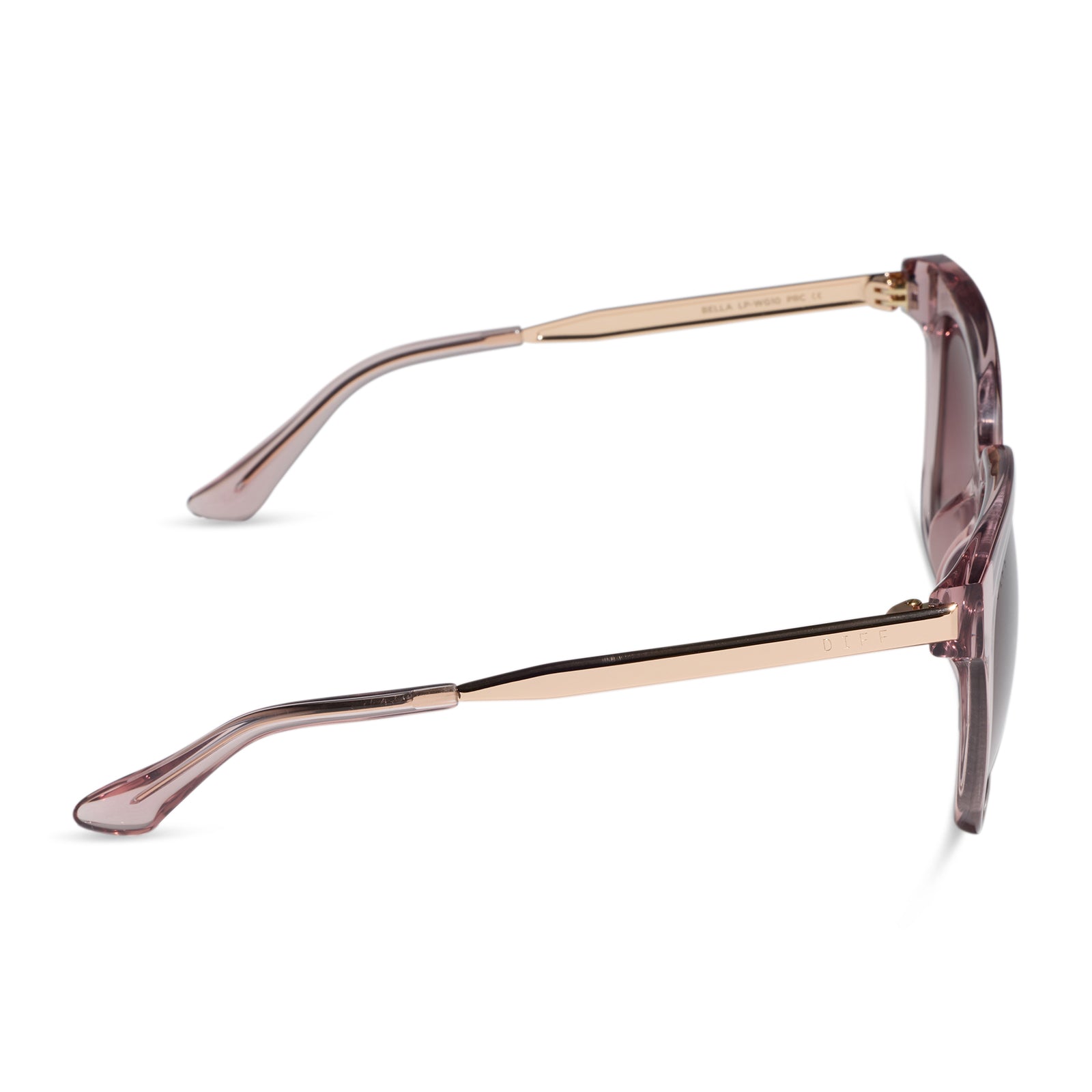 Bella - Light Pink Crystal Wine Gradient Sunglasses