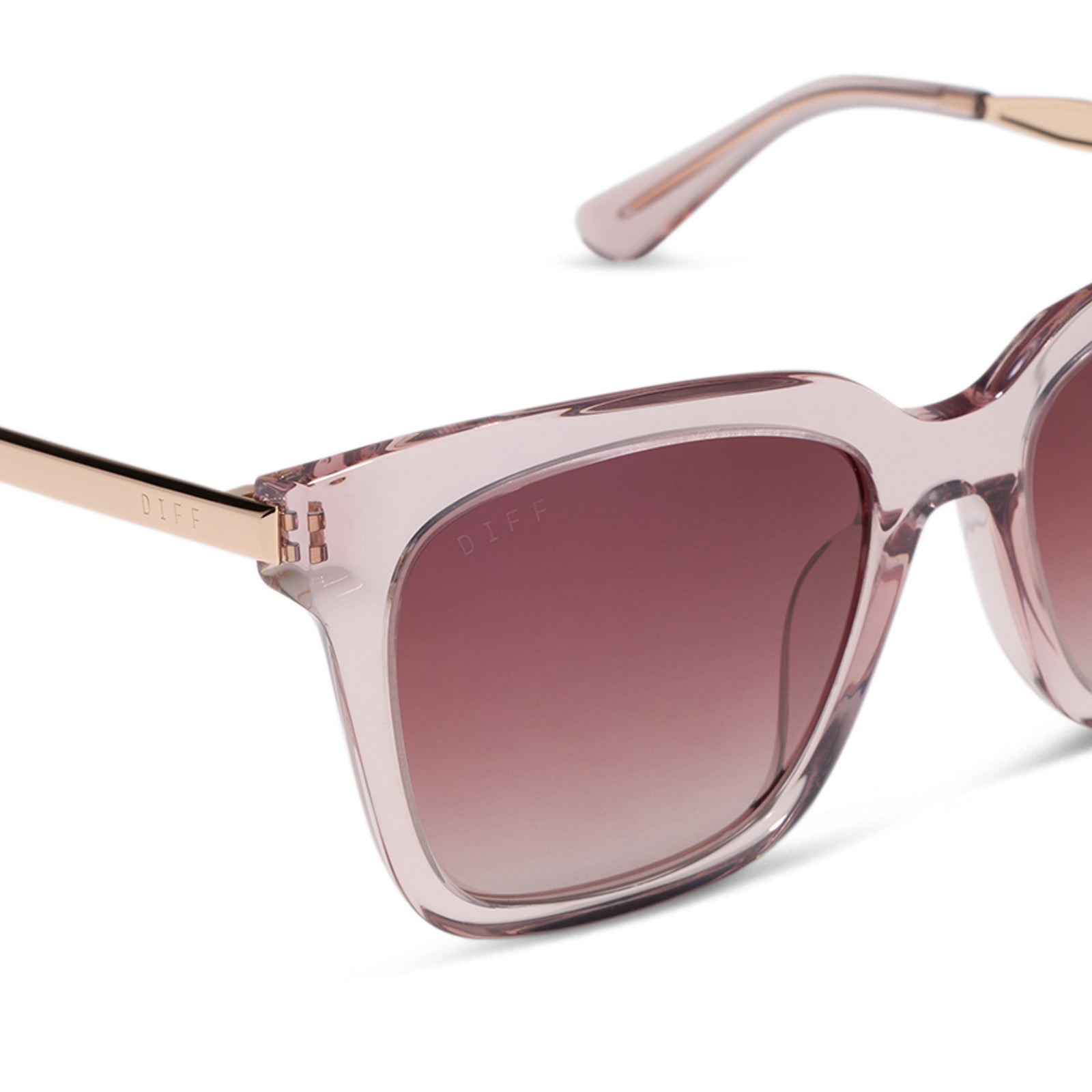 Bella - Light Pink Crystal Wine Gradient Sunglasses