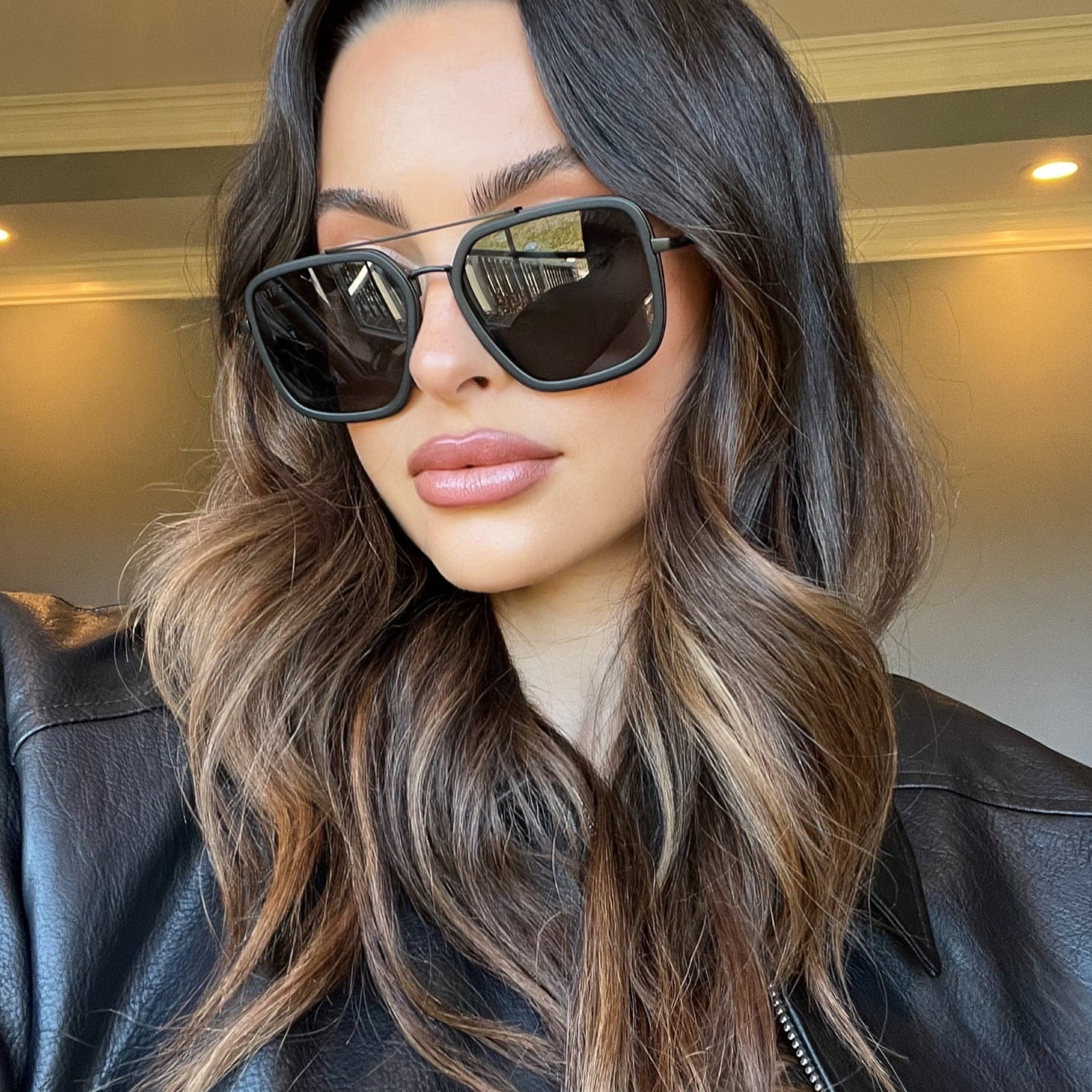 Jordan - Matte Black Temple Tips Brown Gradient Polarized Sunglasses