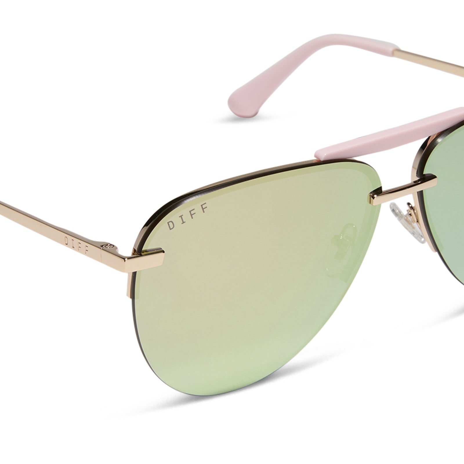 Tahoe - Gold Powder Pink Taupe Mirror Sunglasses