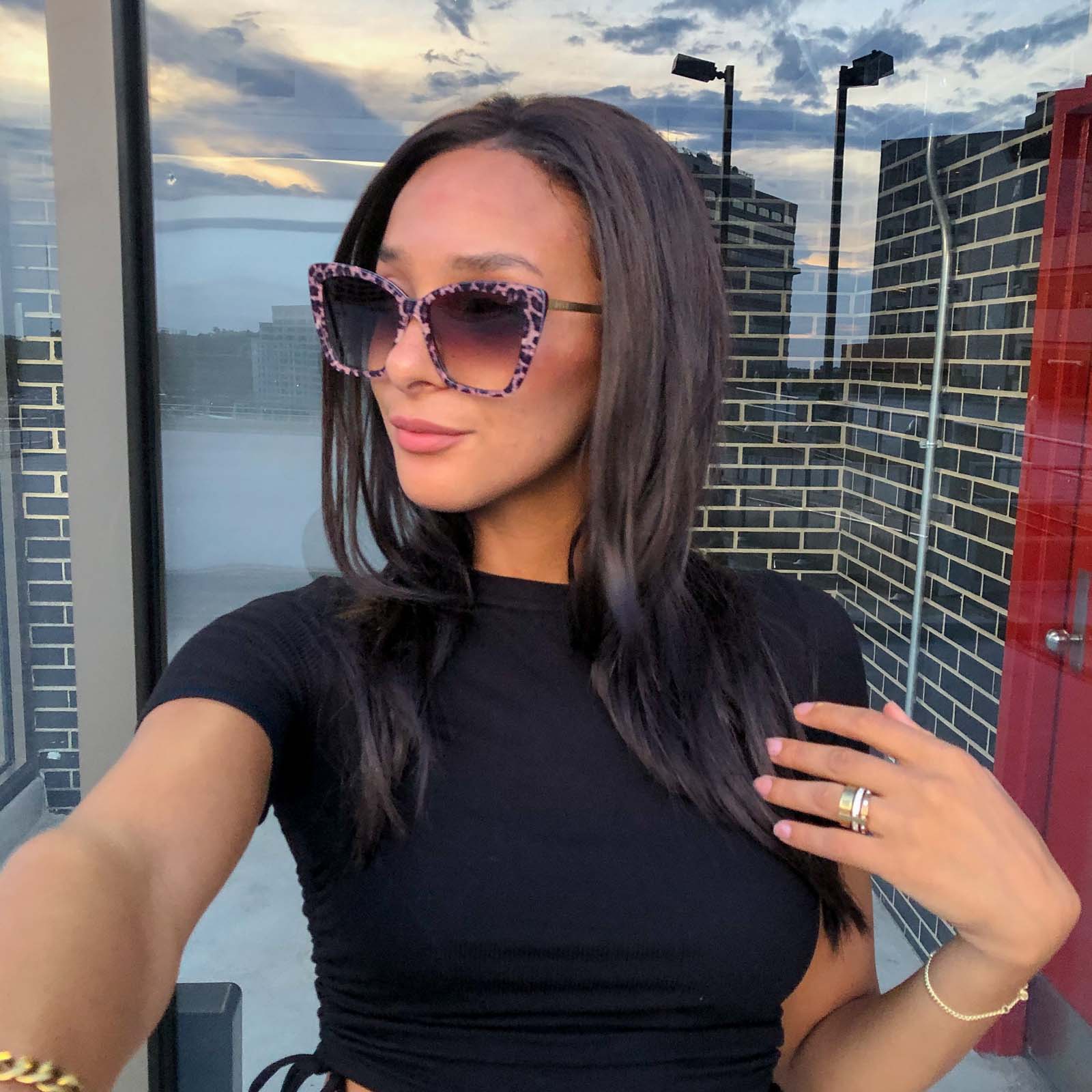 Becky II - Leopard Tortoise Brown Gradient Sunglasses