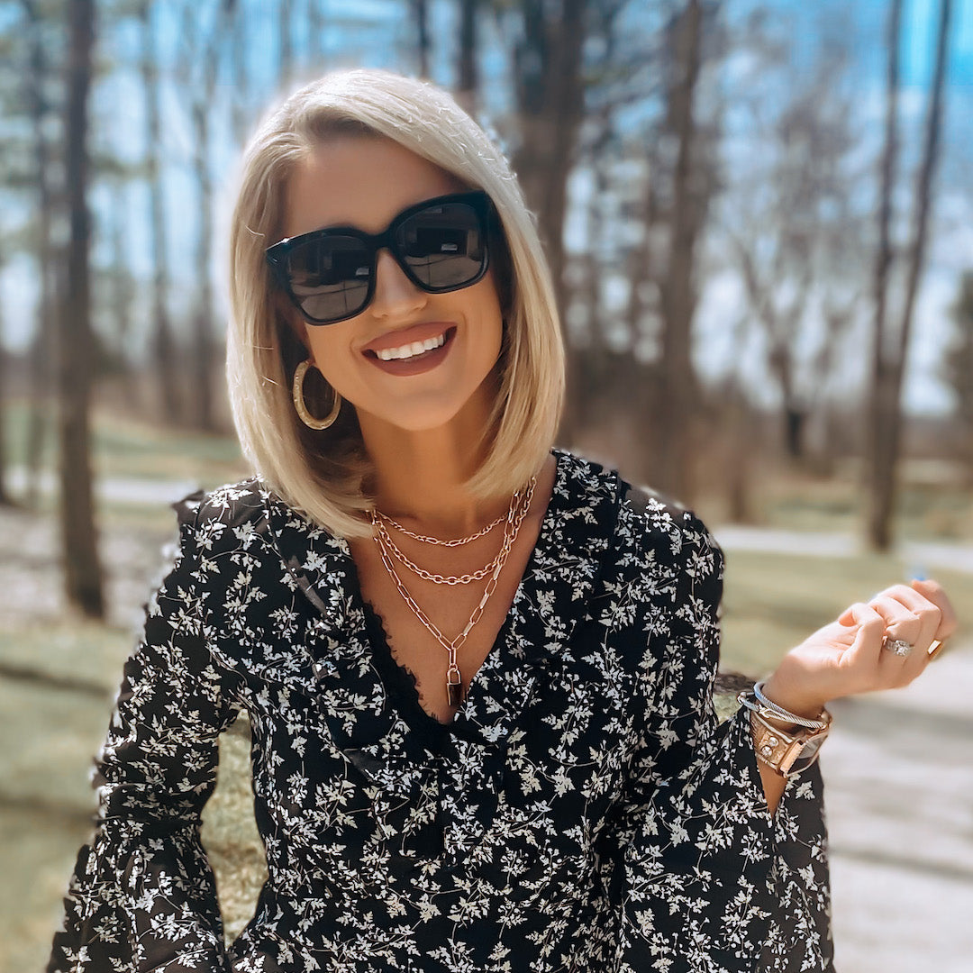 Bella - Black Grey Polarized Sunglasses