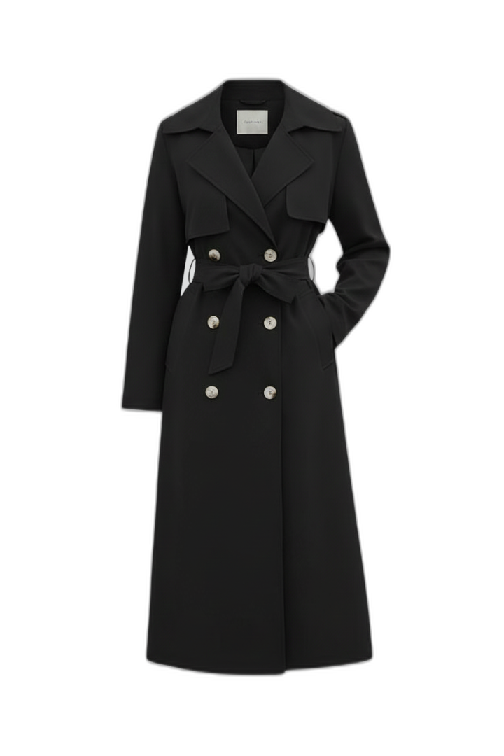 Women's Belted Double-Breasted Trench Coat