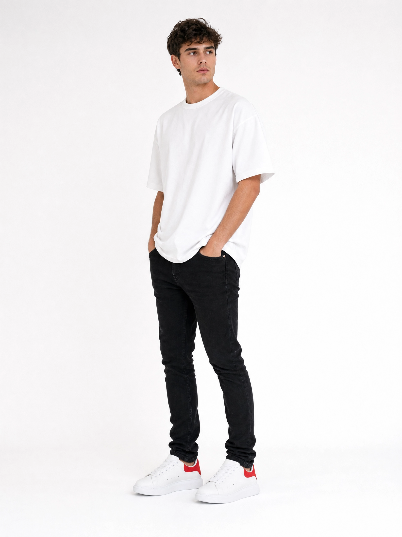 Oversized Sneaker White Red