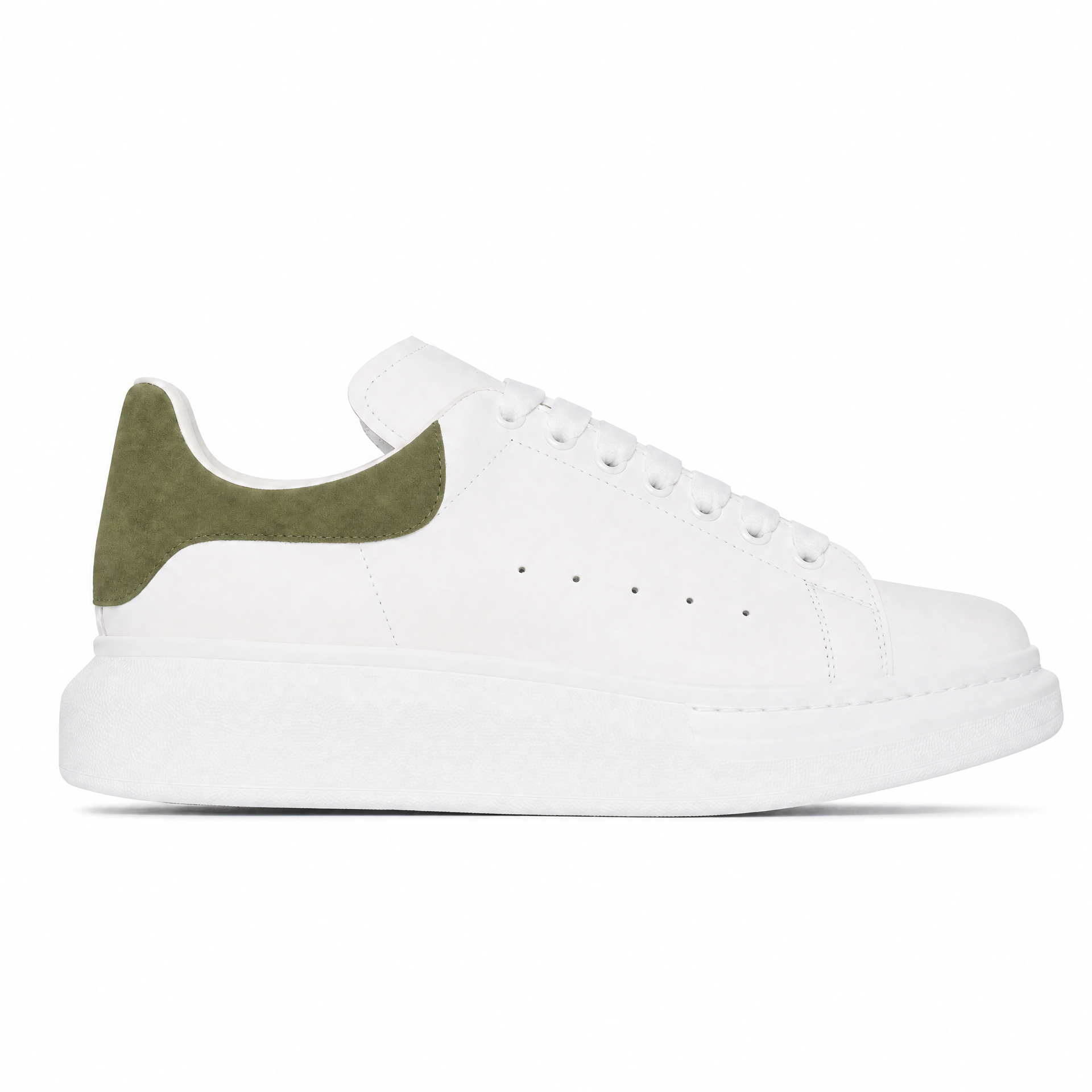 Oversized Sneaker White Olive Green