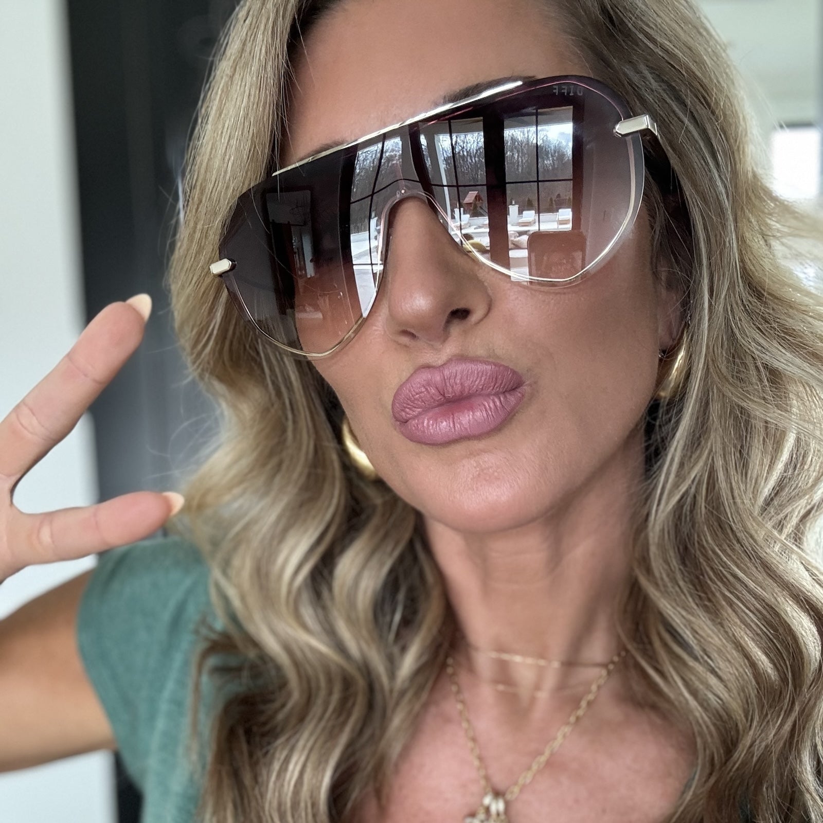 Imani - Gold Brown Gradient Sunglasses