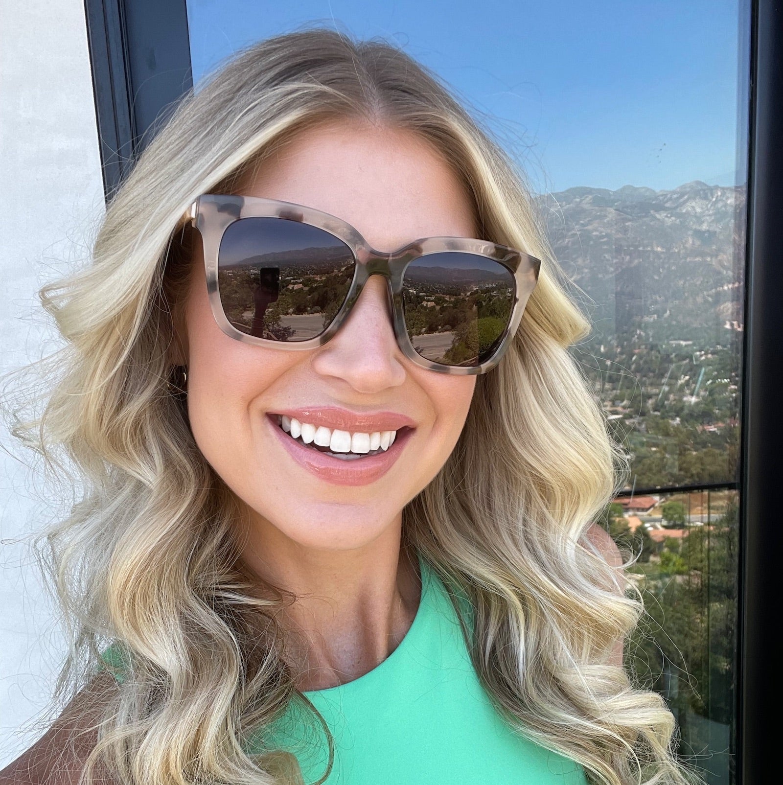 Bella - Cream Tortoise Grey Sunglasses