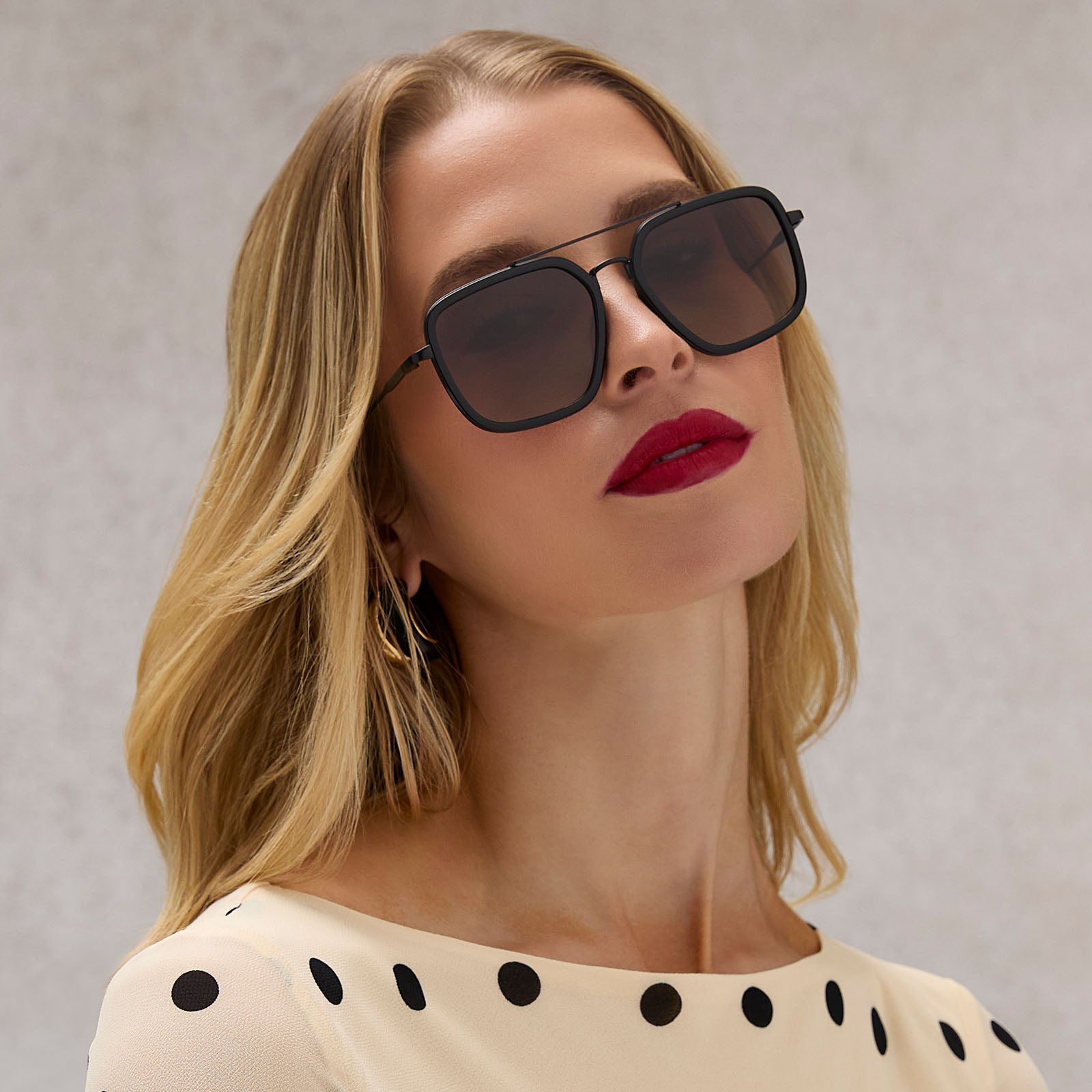 Jordan - Matte Black Temple Tips Brown Gradient Polarized Sunglasses
