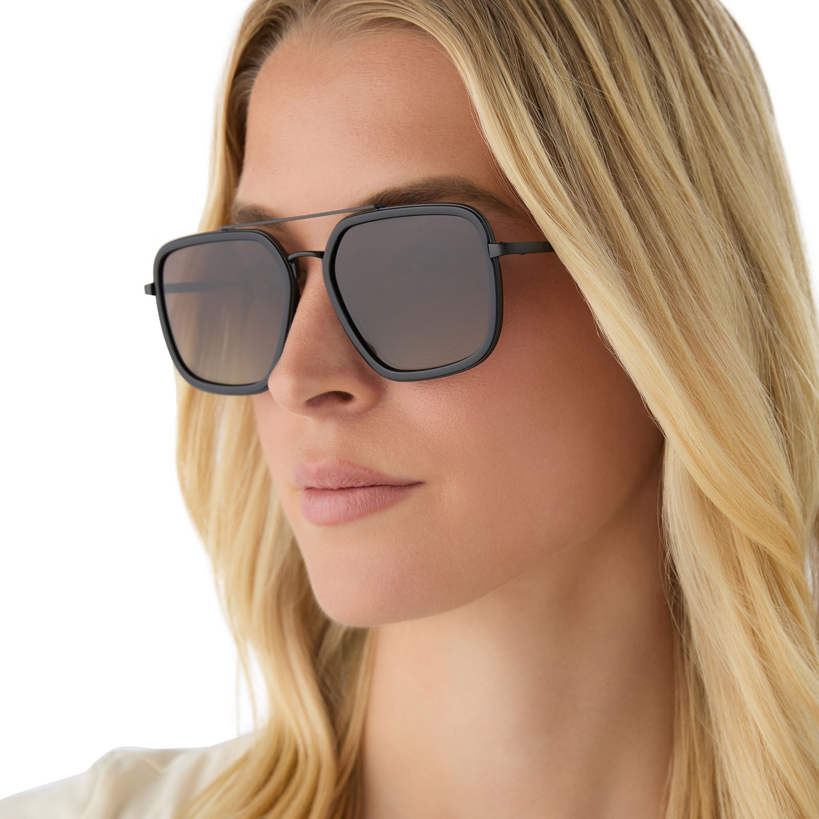 Jordan - Matte Black Temple Tips Brown Gradient Polarized Sunglasses