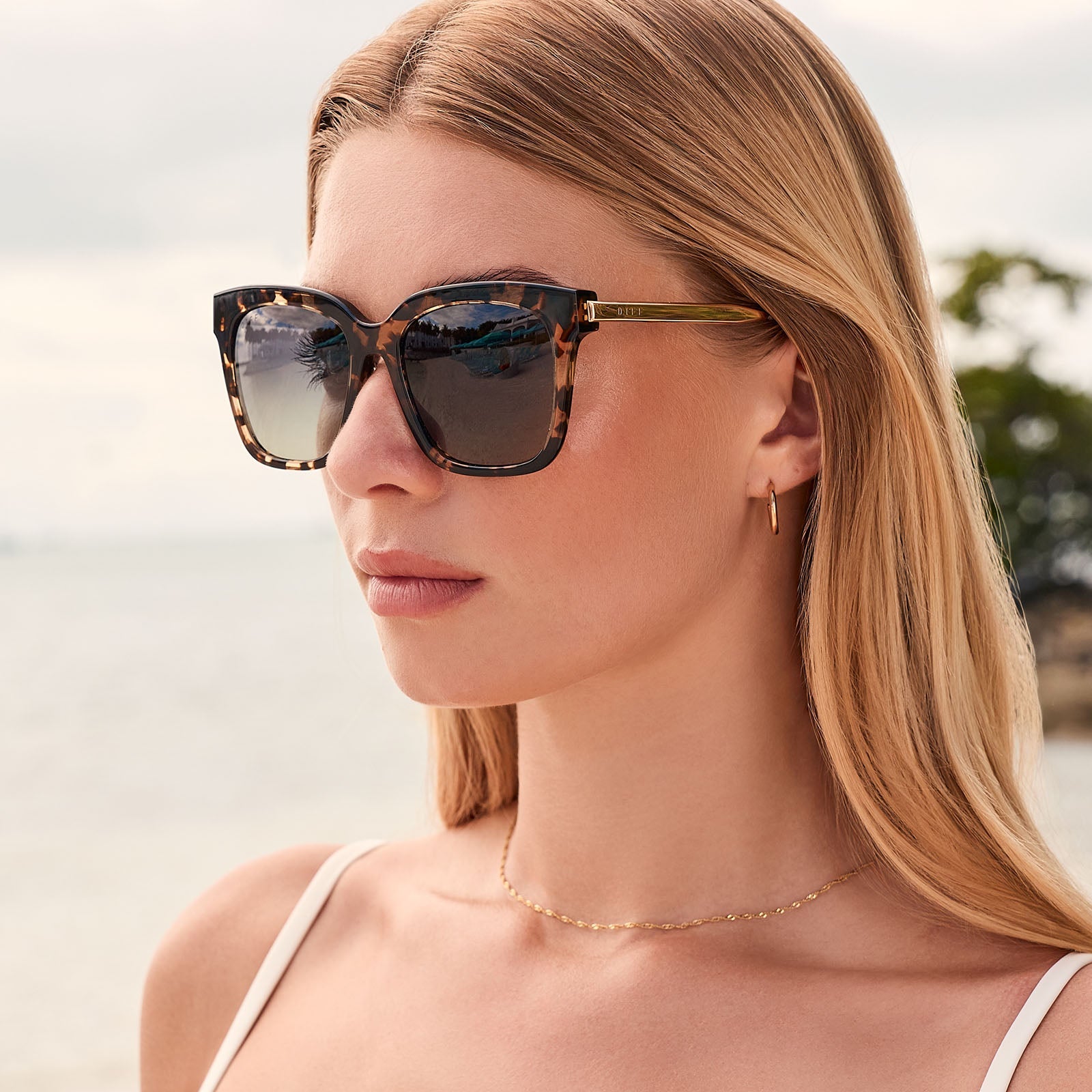 Bella - Espresso Tortoise Grey Gradient Polarized Sunglasses