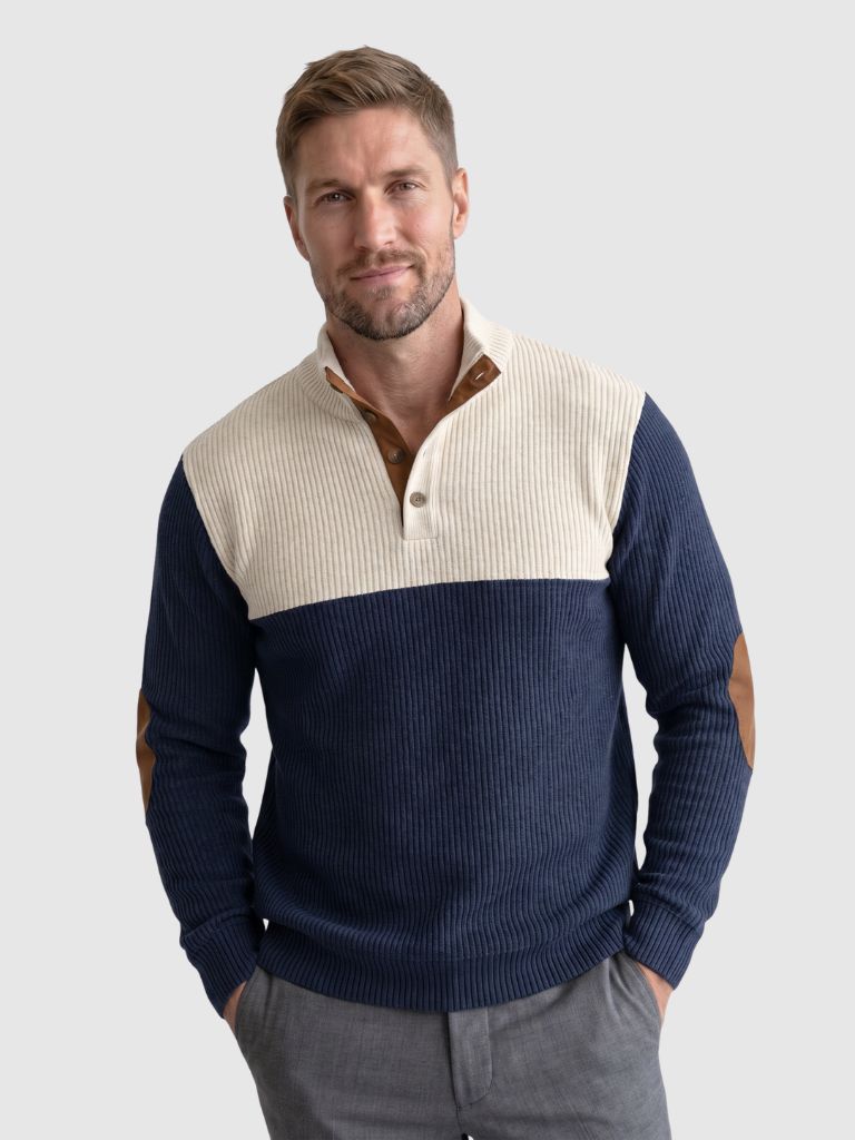 High Collar Corduroy Retro Pullover