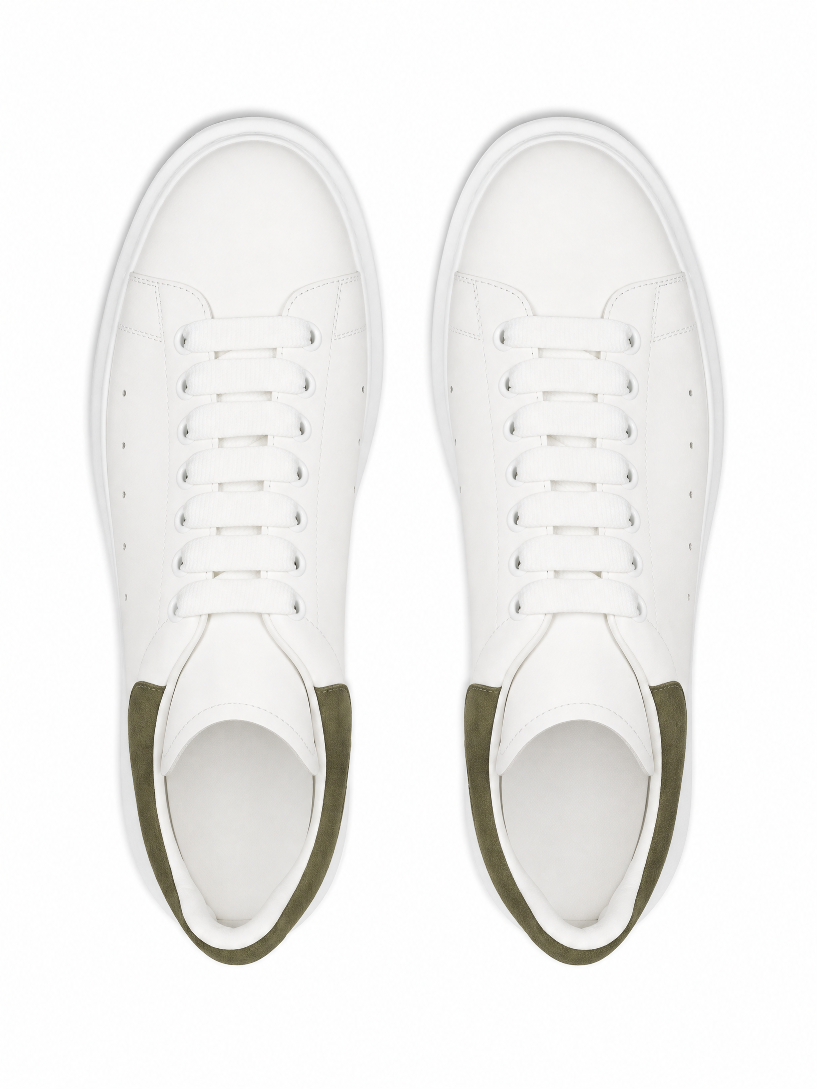 Oversized Sneaker White Olive Green