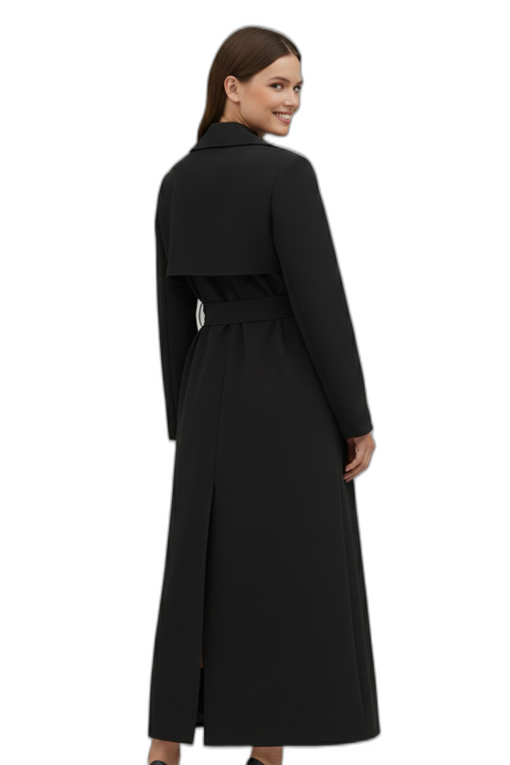Women's Belted Double-Breasted Trench Coat