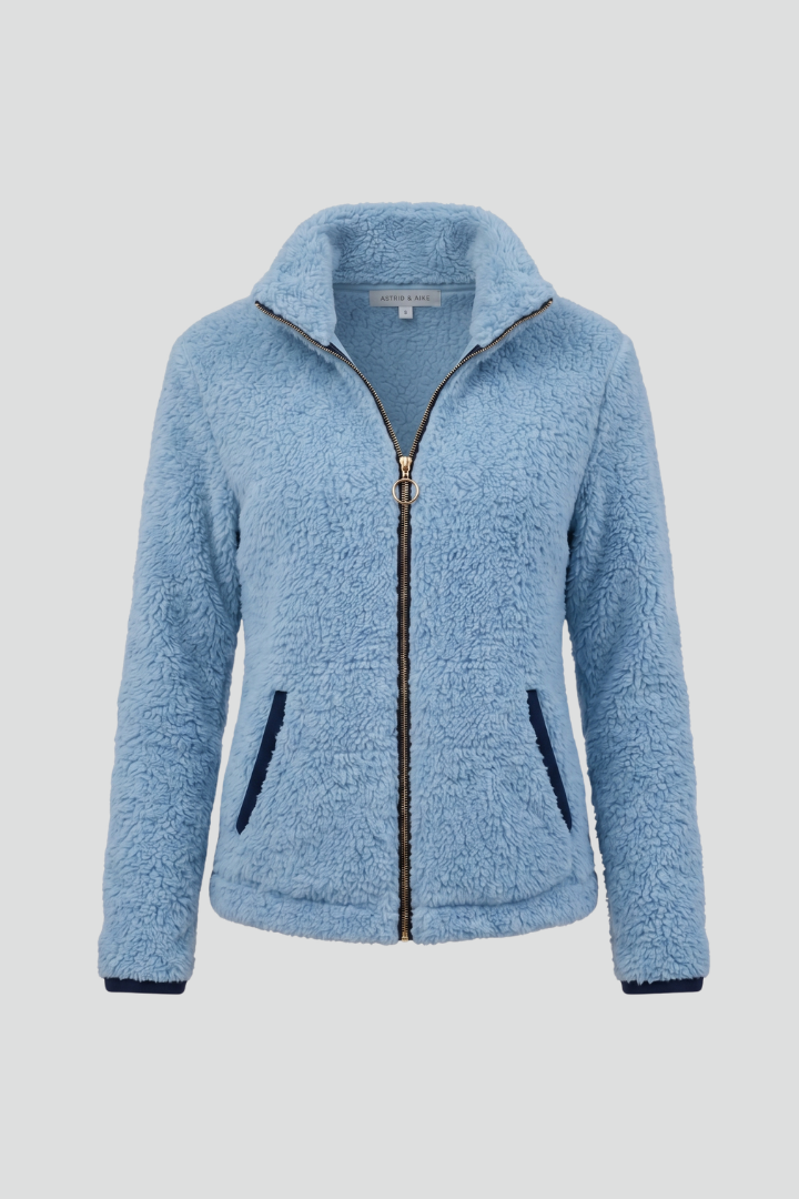 Women's Fleece Jacket with Stand-Up Collar