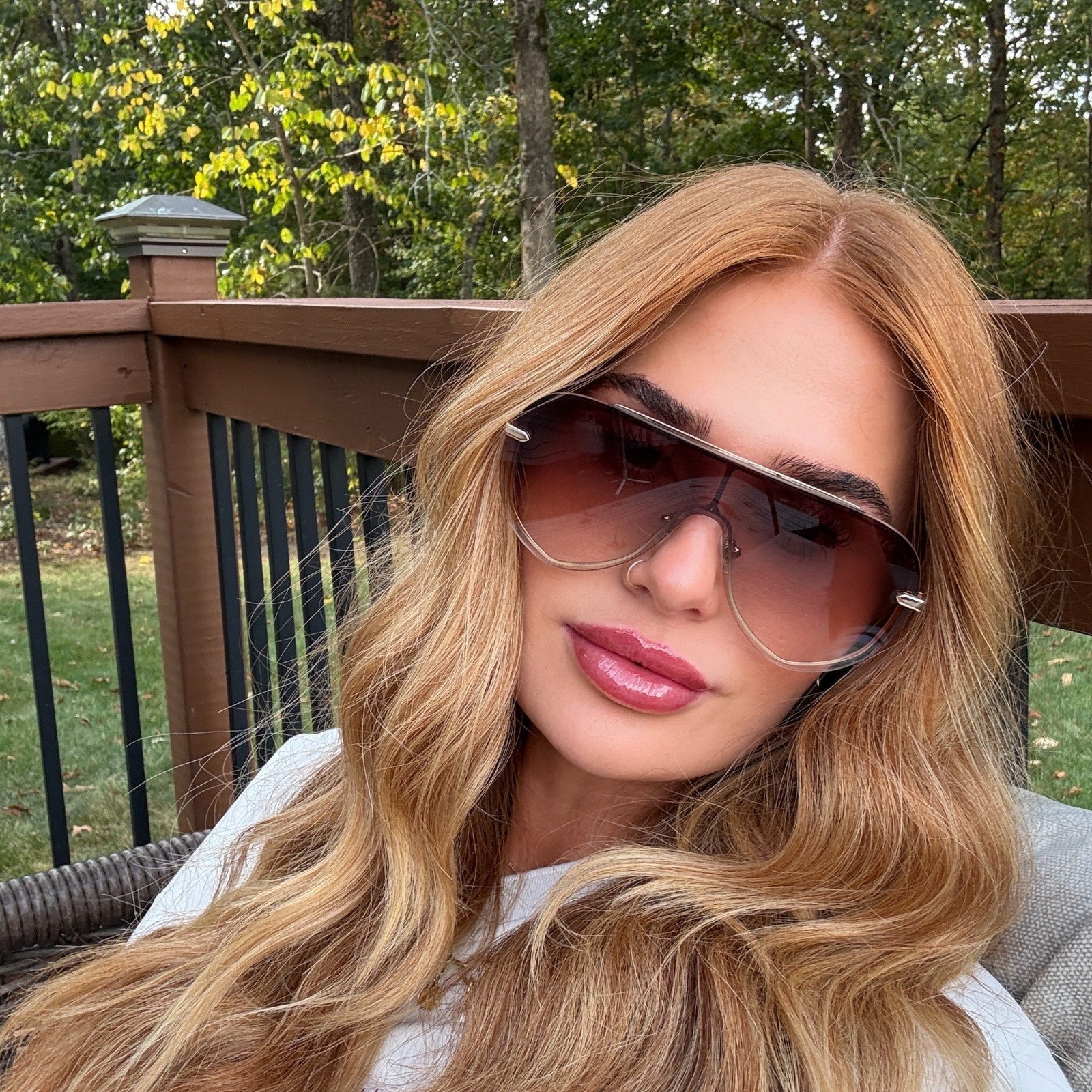 Imani - Gold Brown Gradient Sunglasses