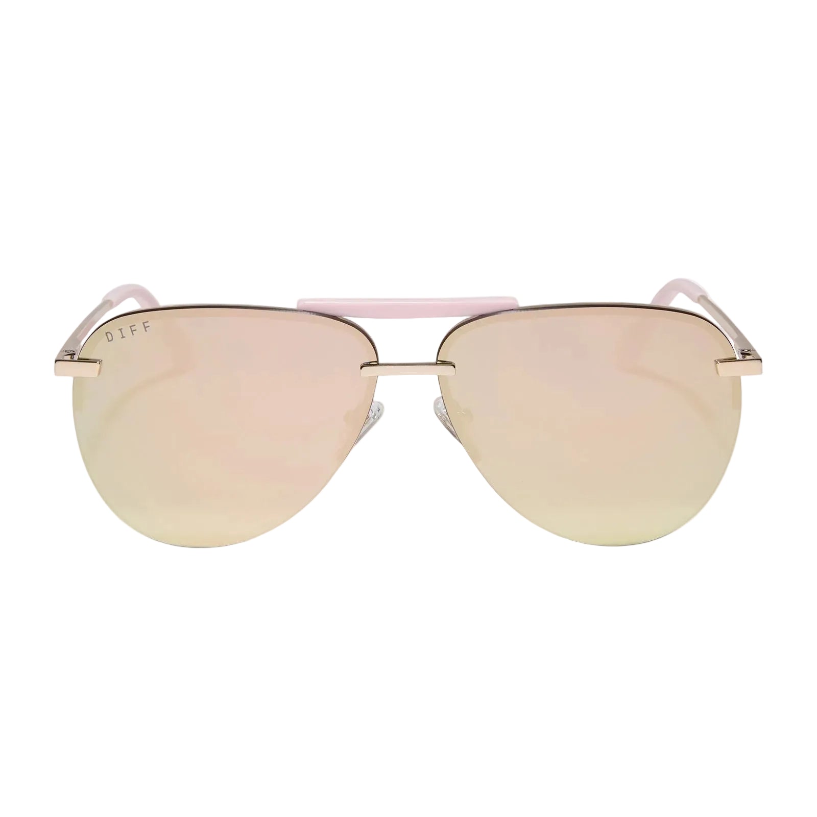 Tahoe - Gold Powder Pink Taupe Mirror Sunglasses