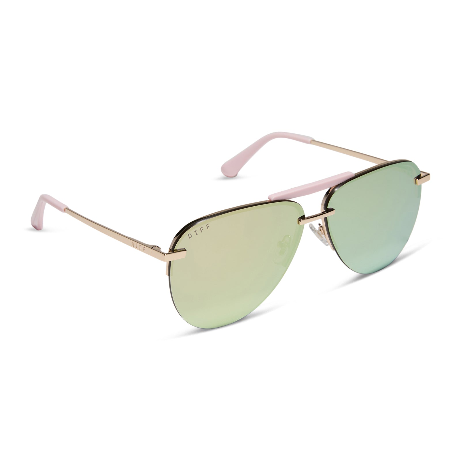 Tahoe - Gold Powder Pink Taupe Mirror Sunglasses