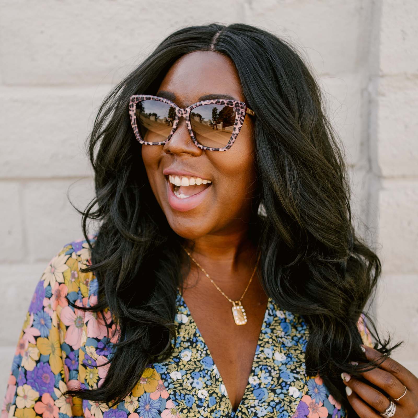 Becky II - Leopard Tortoise Brown Gradient Sunglasses