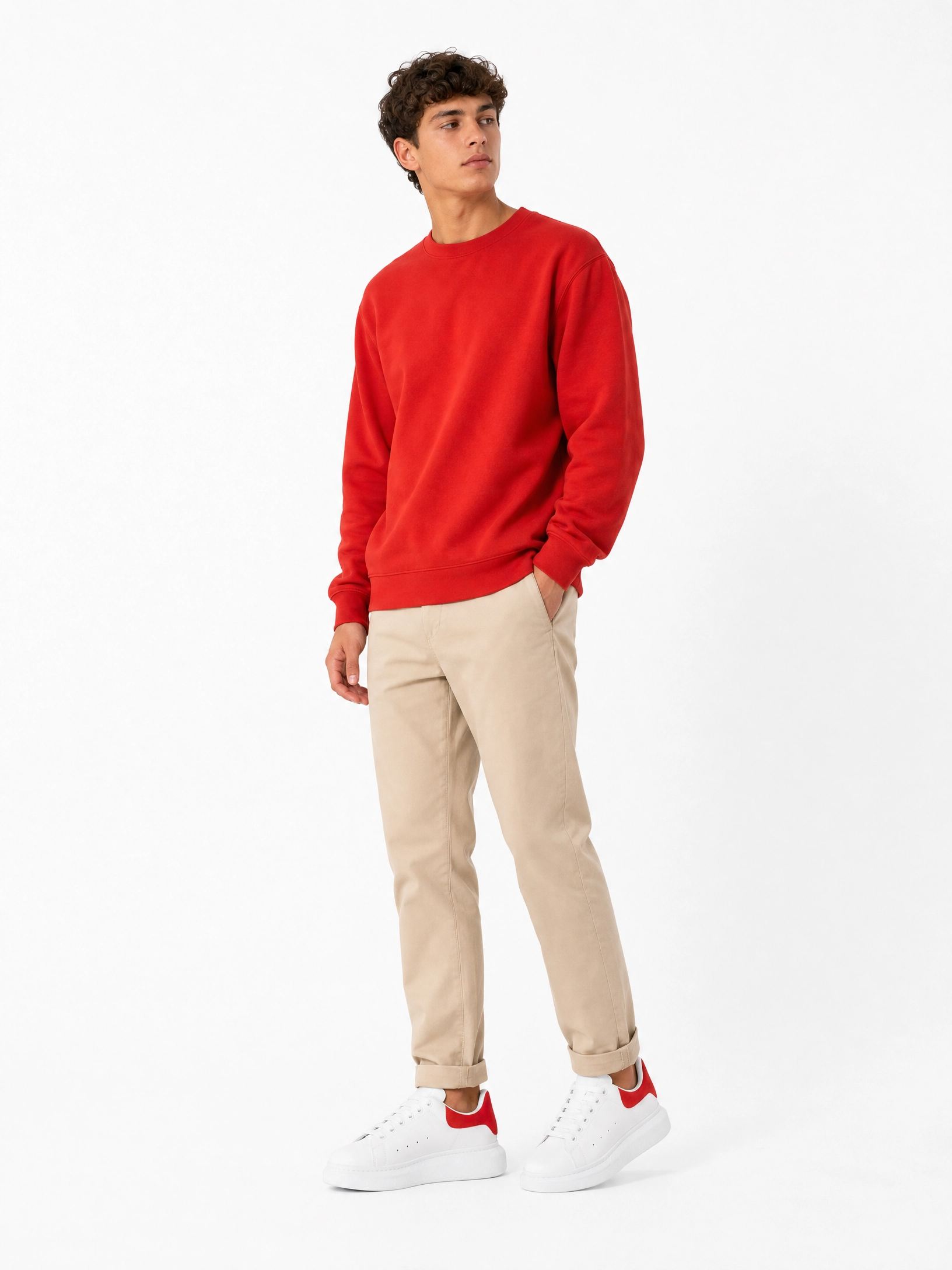 Oversized Sneaker White Red